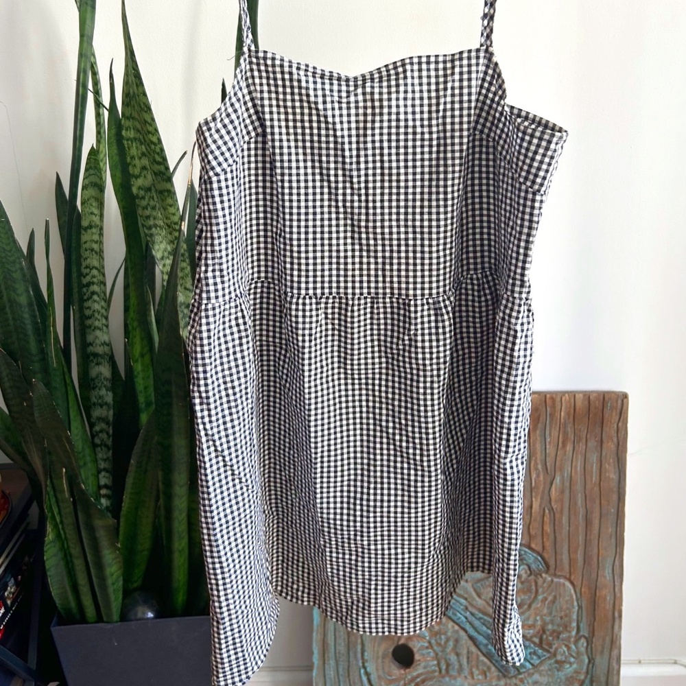Urban Renewal (UO) checkered mini babydoll dress